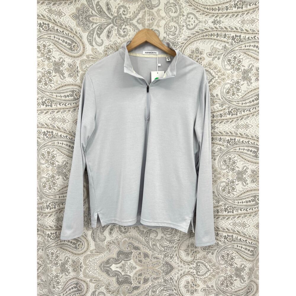 Ashworth Men’s La Jolla 1/4 Zip | Heather Gray Golf Layer | Size M | NWT - Picture 2 of 9